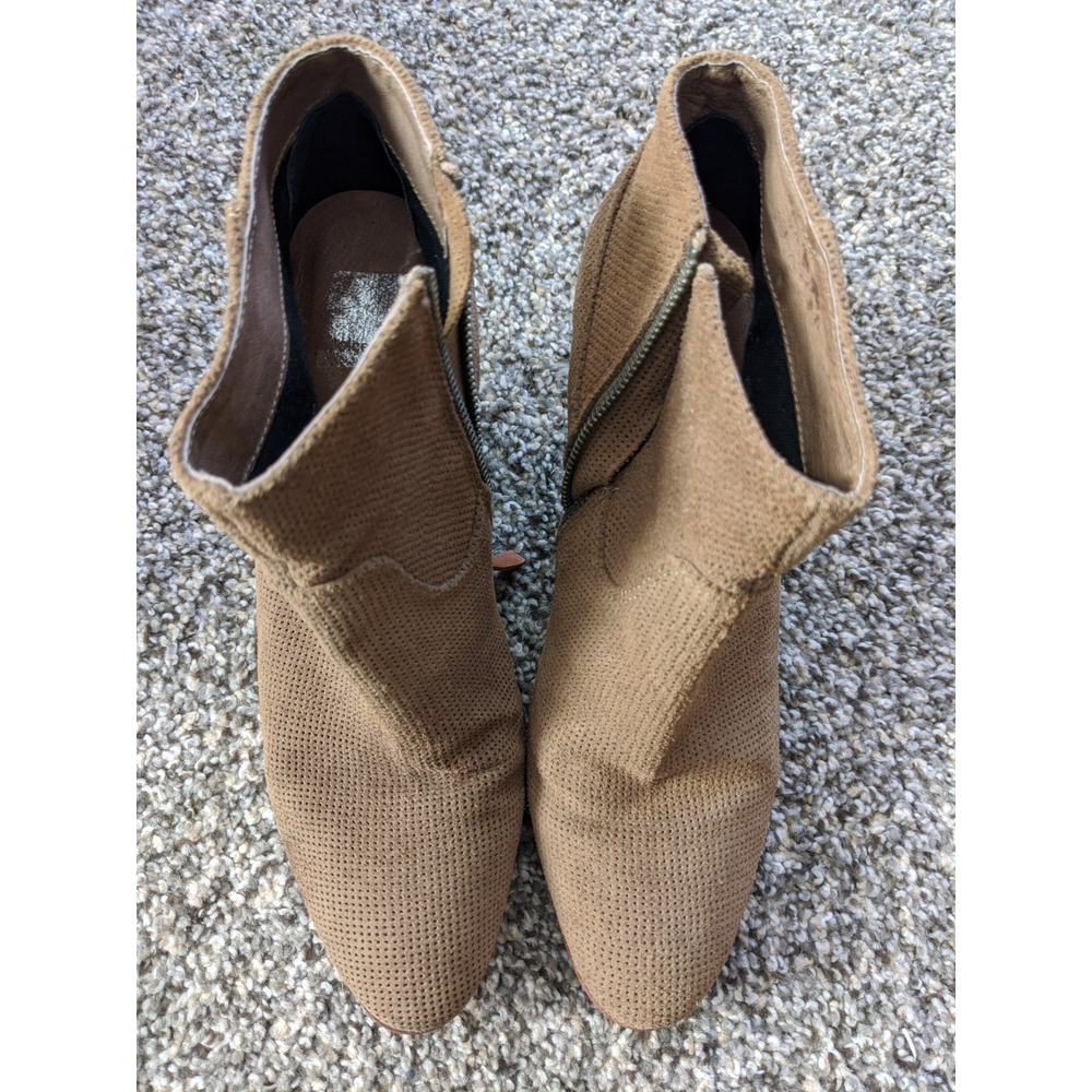 Dolce Vita Ankle Boots Womens Size 8.5 M Tan Suede Western